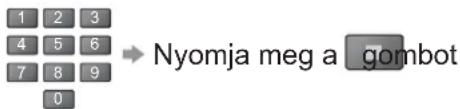 1 2 3 4 5 6 7 8 9 0 → Nyomja meg a gombot