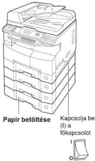 Papír betöltése Kapcsolja be (I) a főkapcsolót