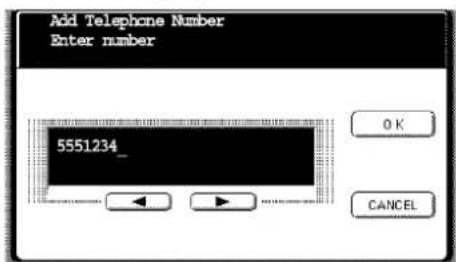 Add Telephone Number Enter number 5551234_