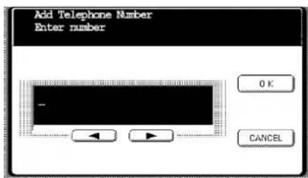 Add Telephone Number Enter number 0 K CANCEL