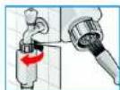 SIEMENS WM10S321EE - Filter in the water inlet hose - 6