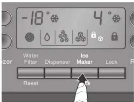 -18° 4° Víz Szűrő Adagoló Jégkészítő Zár Visszaállítás Gk