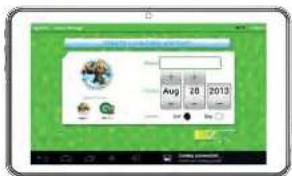 Screenshot of a web-based application interface with date and navigation elements