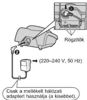 Rögzítők (220-240 V, 50 Hz) Csak a mellékelt hálózati adaptert használja (a kisebbet).
