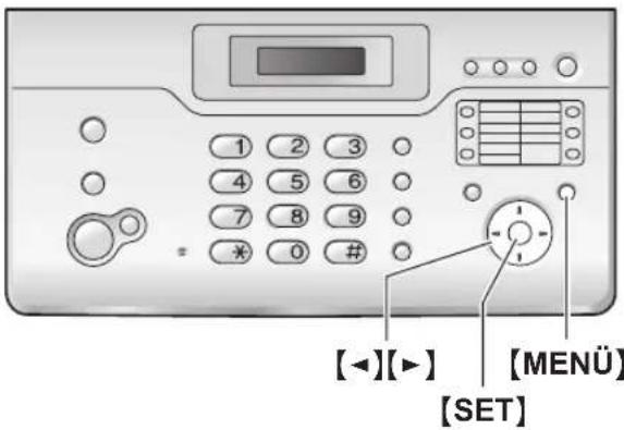 1 2 3 4 5 6 7 8 9 * 0 # [←][→] [MENÜ] [SET]