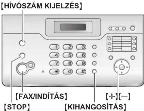 [HÍVÓSZÁM KIJELZÉS] 1 2 3 4 5 6 7 8 9 * 0 # [FAX/INDÍTÁS] [STOP] [KIHANGOSÍTÁS] [+][-]