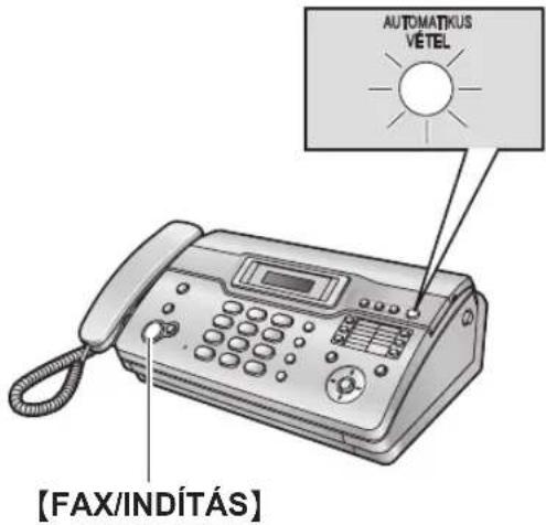 AUTOMATIKUS VÉTEL 【FAX/INDÍTÁS】