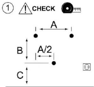 ① CHECK A B A/2 C