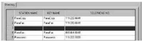 STATION NAME KEY NAME TELEPHONE NO. 1 PanamaCopy PanamaCopy 111 222 444 2 PanamaEx PanamaEx 111 370 444 3 4 PanamaEx PanamaEx 465 444 444 5 Panasonic Panasonic 111 222 333