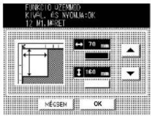 FUNKCIO ZEMMID KIVAIL, ES NYOMJA:OK 12 M1, MRETI 70 mm 160 mm MEGSEM OK