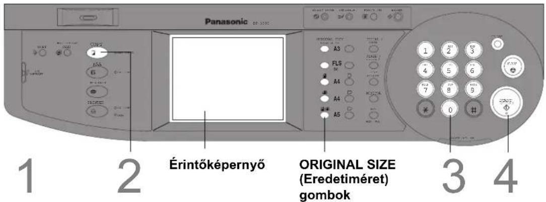 Panasonic G6.3001 Érintőképernyő ORIGINAL SIZE (Eredetiméret) gombok