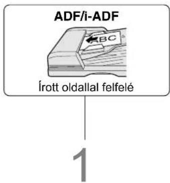 ADF/i-ADF Írott oldallal felfelé 1