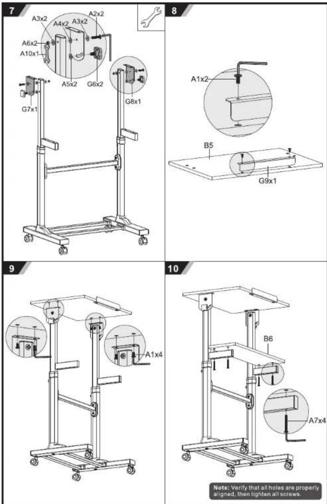 Techly ICA-TB TPM-4 - Mobile Stand Up Workstation - 4