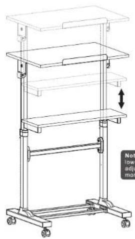 Techly ICA-TB TPM-4 - Mobile Stand Up Workstation - 5