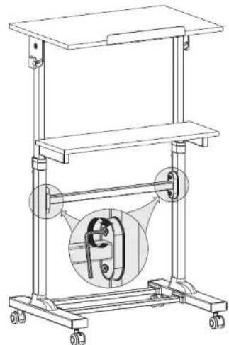 Techly ICA-TB TPM-4 - Mobile Stand Up Workstation - 6