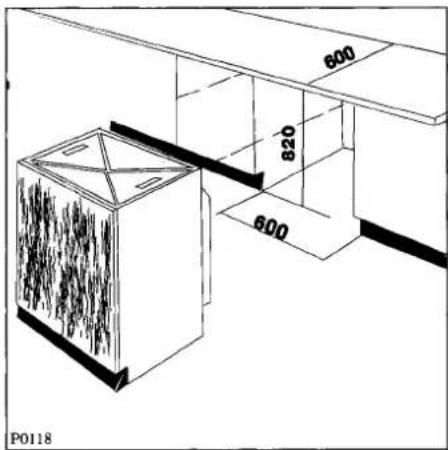 TRICITY BW550W - Instructions for building in under a counter - 1