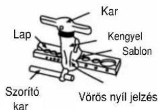 Lap Kar Kengyel Sablon Szorító kar Vörös nyil jelzés