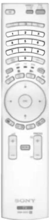 SONY KF-50SX300K - Конфигуриране с дистанционното управление за видео или DVD - 2