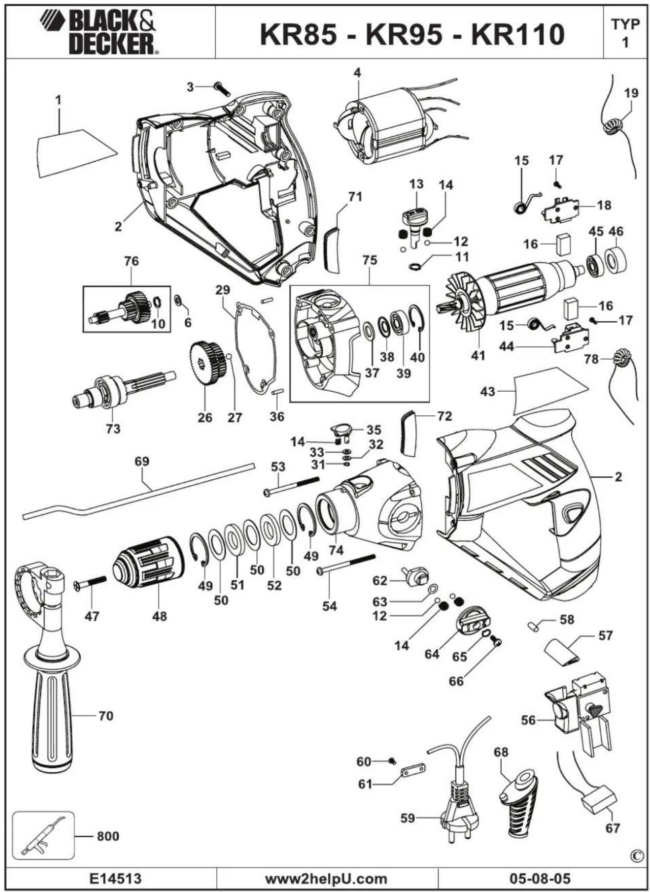 BLACK & DECKER KR95 - A termék iparszerű használatra nem alkalmas! - 1