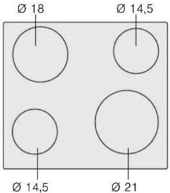 Ø 18 Ø 14,5 Ø 14,5 Ø 21