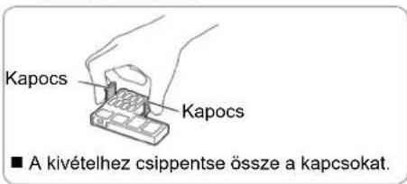 Kapocs Kapocs ■ A kivételhez csippentse össze a kapcsokat.