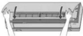 PANASONIC CS-QE12NKE - Az előlap visszahelyezése - 1