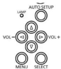 AUTO SETUP LAMP VOL- VOL+ MENU SELECT