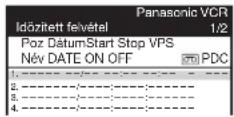 PANASONIC NV-FJ618EE - Példa: - 2