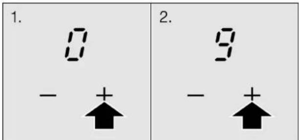 1. 0 - + 2. 9 - +
