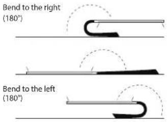 Bend to the right (180°) Bend to the left (180°)