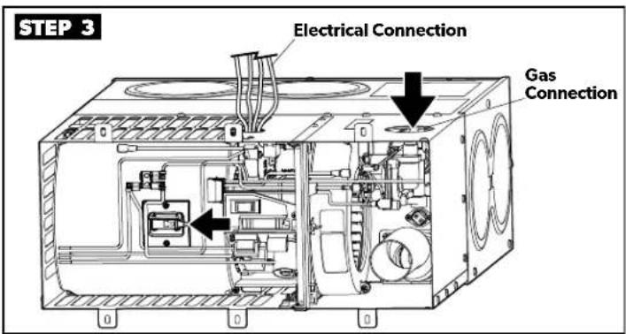 STEP 3 Electrical Connection Gas Connection