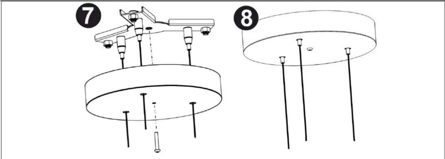 Technical diagram showing two mechanical assembly setups labeled 7 and 8, with numbered components and connection points.