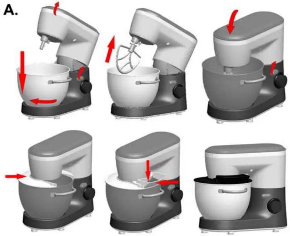 Heinner HPM-L1000BL - Adjusting the height of your attachments: (See figure A) - 1