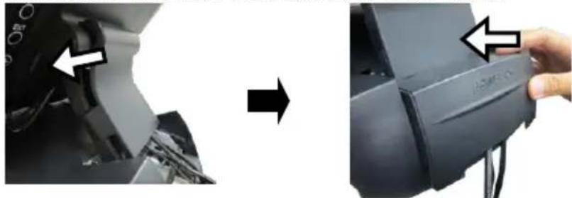 Two-step diagram showing a device being processed, with arrows indicating the process (no text or symbols present)