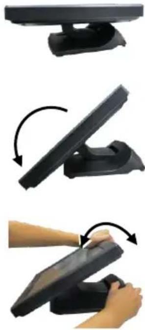 Three-step diagram showing a hand holding a black object, with arrows indicating rotation or assembly (no text or symbols)