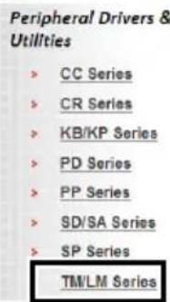 Peripheral Drivers & Utilities > CC Series > CR Series > KB/KP Series > PD Series > PP Series > SD/SA Series > SP Series TM/LM Series