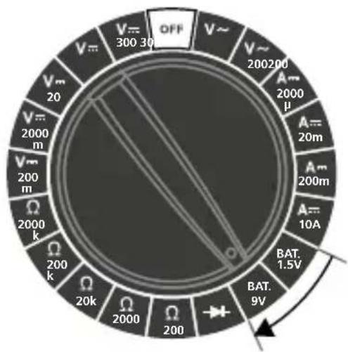 Laserliner CAT III 300 V - 7BAT. Merjenje stanja napolnjenosti baterij - 1