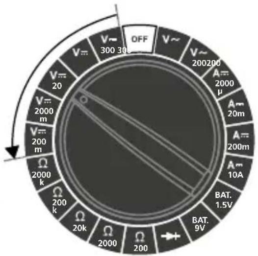 Laserliner CAT III 300 V - Meritev napetosti DC - 1