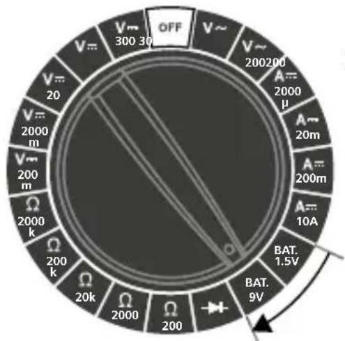 Laserliner CAT III 300 V - 7BAT. Μέτρηση κατάστασης φόρτισης μπαταρίας - 1
