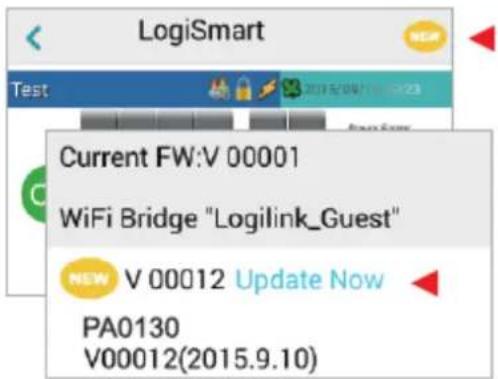 LogiSmart Test Current FW:V 00001 WiFi Bridge "Logilink_Guest" NEW V 00012 Update Now PA0130 V00012(2015.9.10)