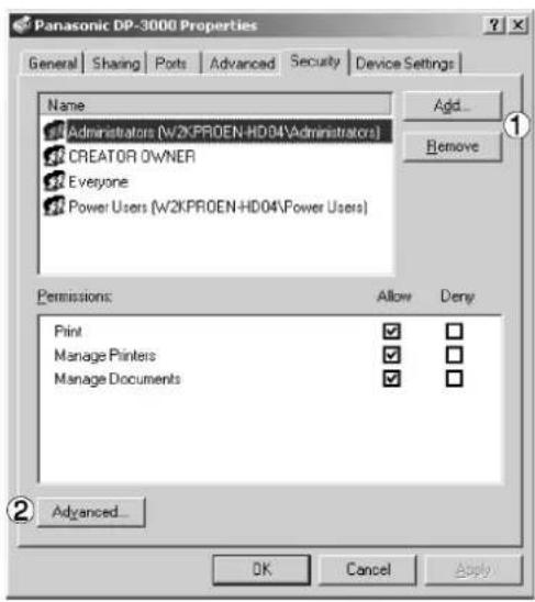 PANASONIC DP-135FP - Security (Adatbiztonság) fül - 1