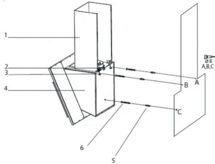 1 2 3 4 B A C 6 5 Ø8 A,B,C