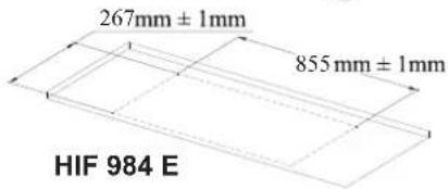 267mm ± 1mm 855 mm ± 1mm HIF 984 E