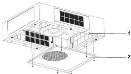 Technical diagram of a solar panel installation with labeled components