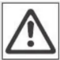 Warning symbol with exclamation mark inside triangle