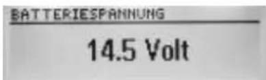 BATTERIESPANNUNG 14.5 Volt