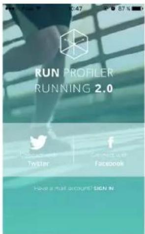 RUN PROFILER RUNNING 2.0 Twitter Facebook Have a mail account? SIGN IN.
