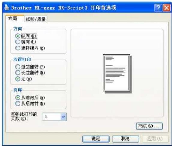 BROTHER HL-5445D - 布局选项卡 - 1