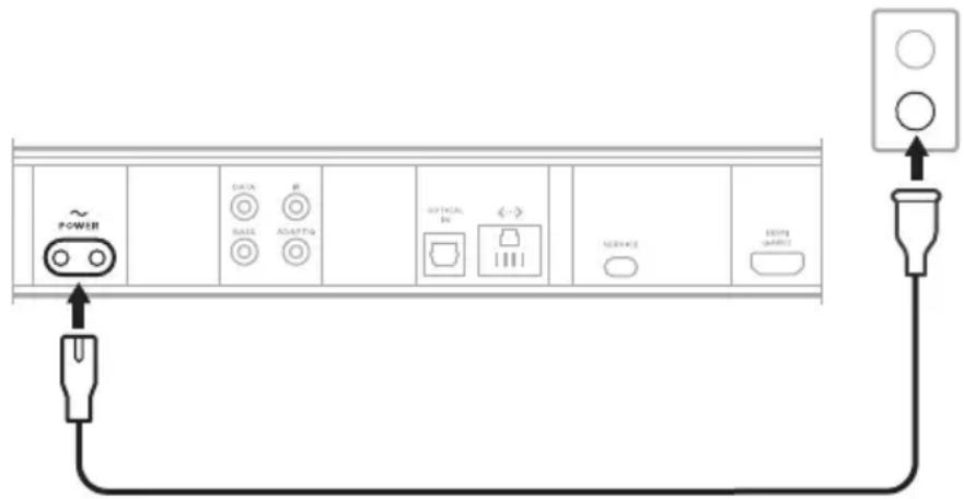 BOSE Smart Ultra Soundbar okos hangprojektor - CSATLAKOZTASSA A HANGSUGÁRZÓT AZ ELEKTROMOS HÁLÓZATHOZ - 1