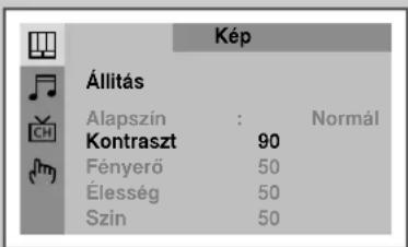Kép Állitás Alapszín : Normal Kontraszt 90 Fényerő 50 Élesség 50 Szín 50